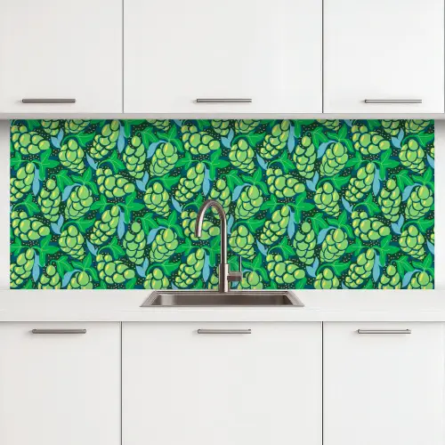 Druiven - Tros - Groen keuken achterwand 2 middel 871 -3d