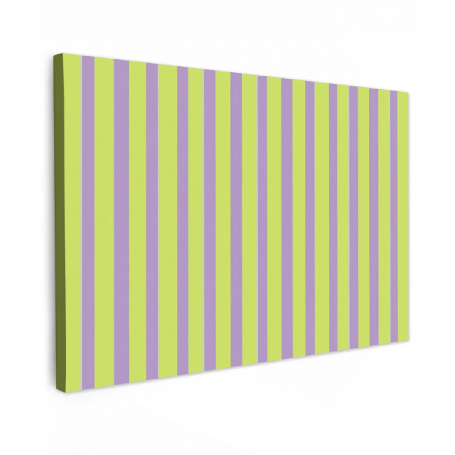 Strepen - Patroon - Groen canvas 2cm klein 34 -z3d