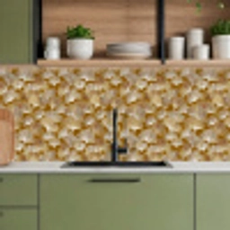 Ginkgo - Bladeren - Goud keuken achterwand 2 middel 871 -sfeer3