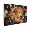 Explosie - Verfstructuur - Goud - Abstract canvas 2cm klein -z3d