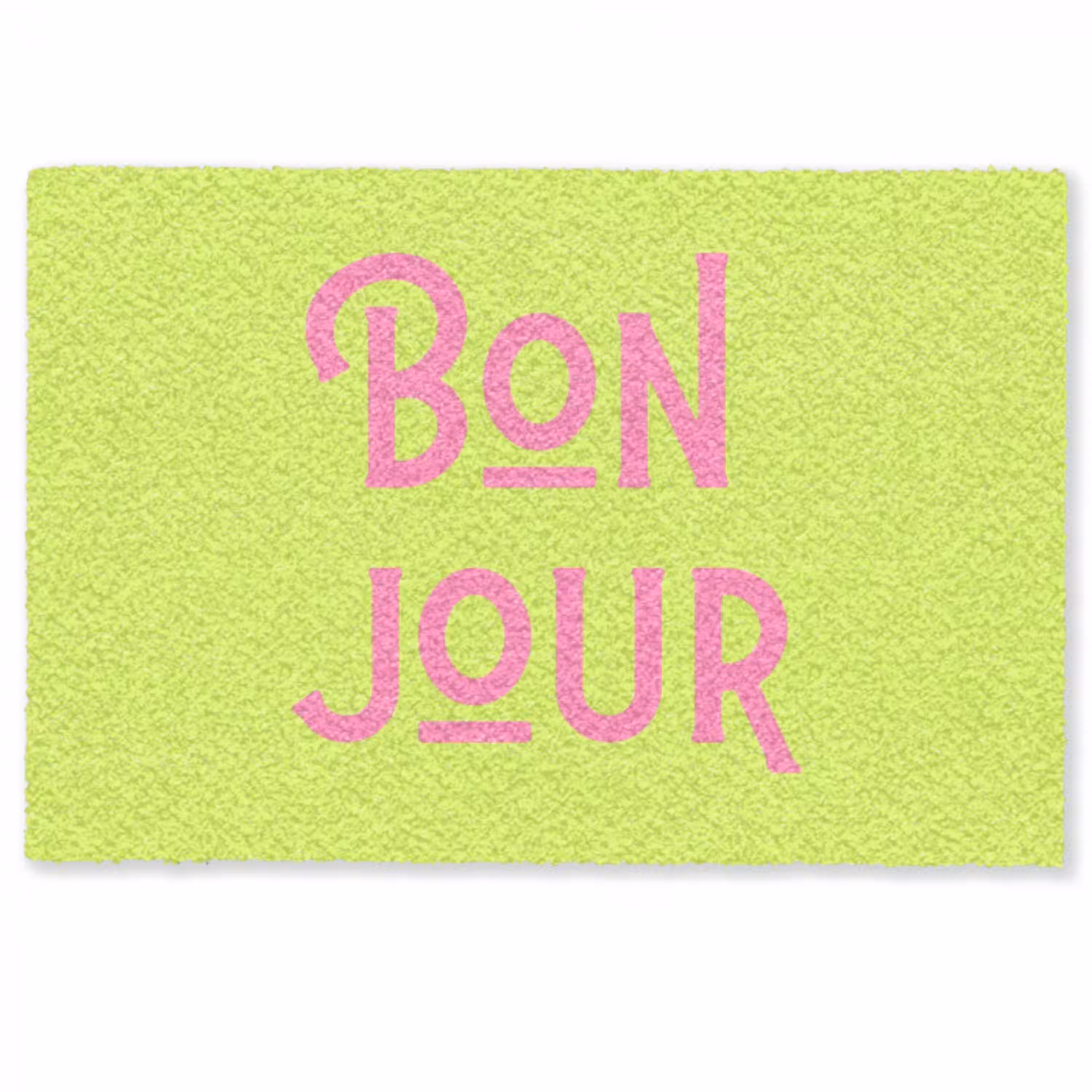 Groen - Roze bonjour - art-deco Deurmat klein -zkaufland3d