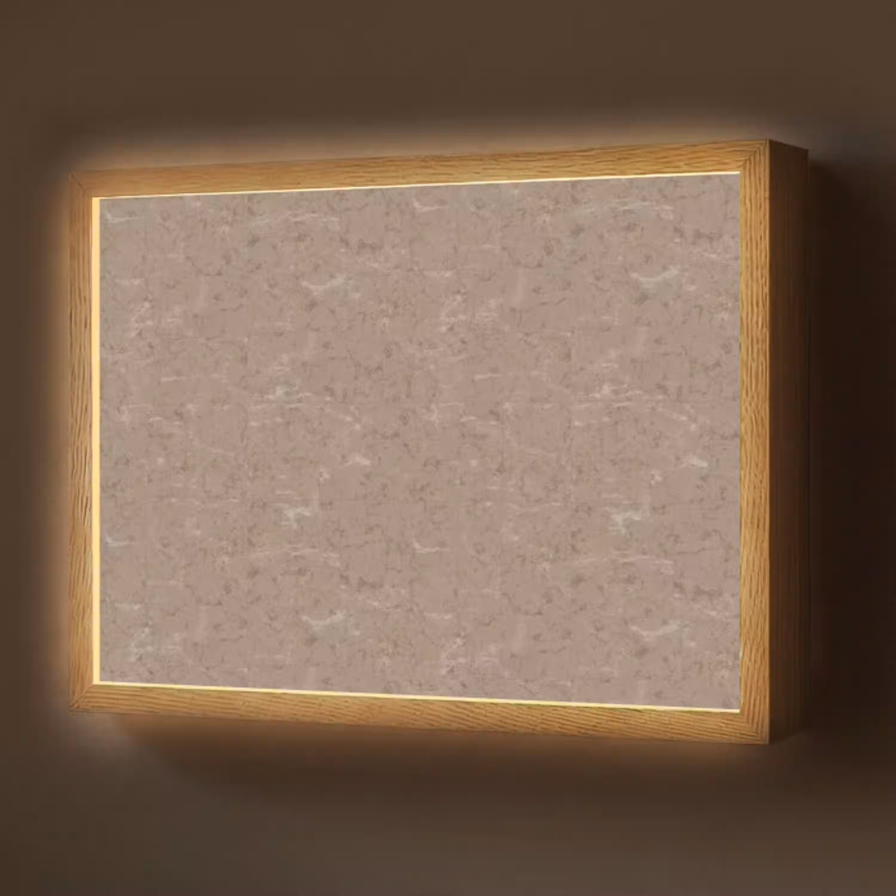Patroon - Kalksteen - Beige Light Box met batterij (Wandlamp) middel 907 -z3d_website