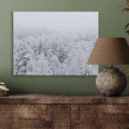 Bos - Sneeuw - Winter - Natuur - Wit PET vilt klein -sfeer2