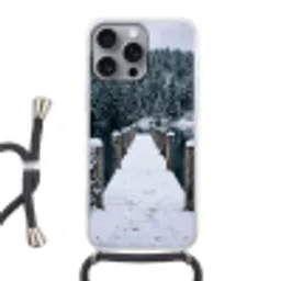Steiger - Meer - Sneeuw - Bergen - Rustgevend Hoesje iPhone 16 Pro Max met koord klein -3d