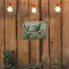 Tropisch bladerdek - Vlinders - groen - Bruin tuinposter los doek klein -sfeer1