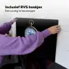 Kompas - Delfts blauw - Zwart Inductie beschemer met haakjes klein -ky-ophangen-nl
