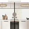 Crèmebeige - Marmer - Aders keuken achterwand 2 middel 865 -voor-na2_ES