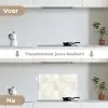 Subtiel - Structuur - Beige keuken achterwand spatscherm klein 900 -voor_na_NL