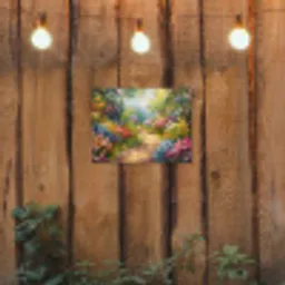 Natuur - Landschap - Bloemen - Kleurrijk tuinposter los doek klein -sfeer1