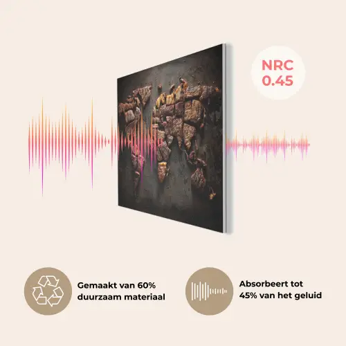 Wereldkaart - Gegrild vlees PET vilt klein -USP_NL