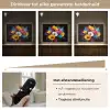 Bloemen - Kleurrijk - Graffiti - Modern - Boeket Light Box met batterij (Wandlamp) middel -USP_dimbaarNL