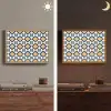Klassiek - Geometrisch - Blauw Light Box met batterij (Wandlamp) middel 907 -sfeer3