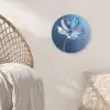Blauw - Bloem - Glazen - Sierlijk Wandcirkel plexiglas klein -sfeer5