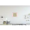 Chase greatness - Groen - Roze - Retro textielposter latten blank klein -kinderkamer