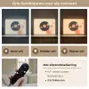 Vinylplaat - Zwart - Verfspatten - Retro Light Box met batterij (Wandlamp) middel -USP_lichtkleurNL