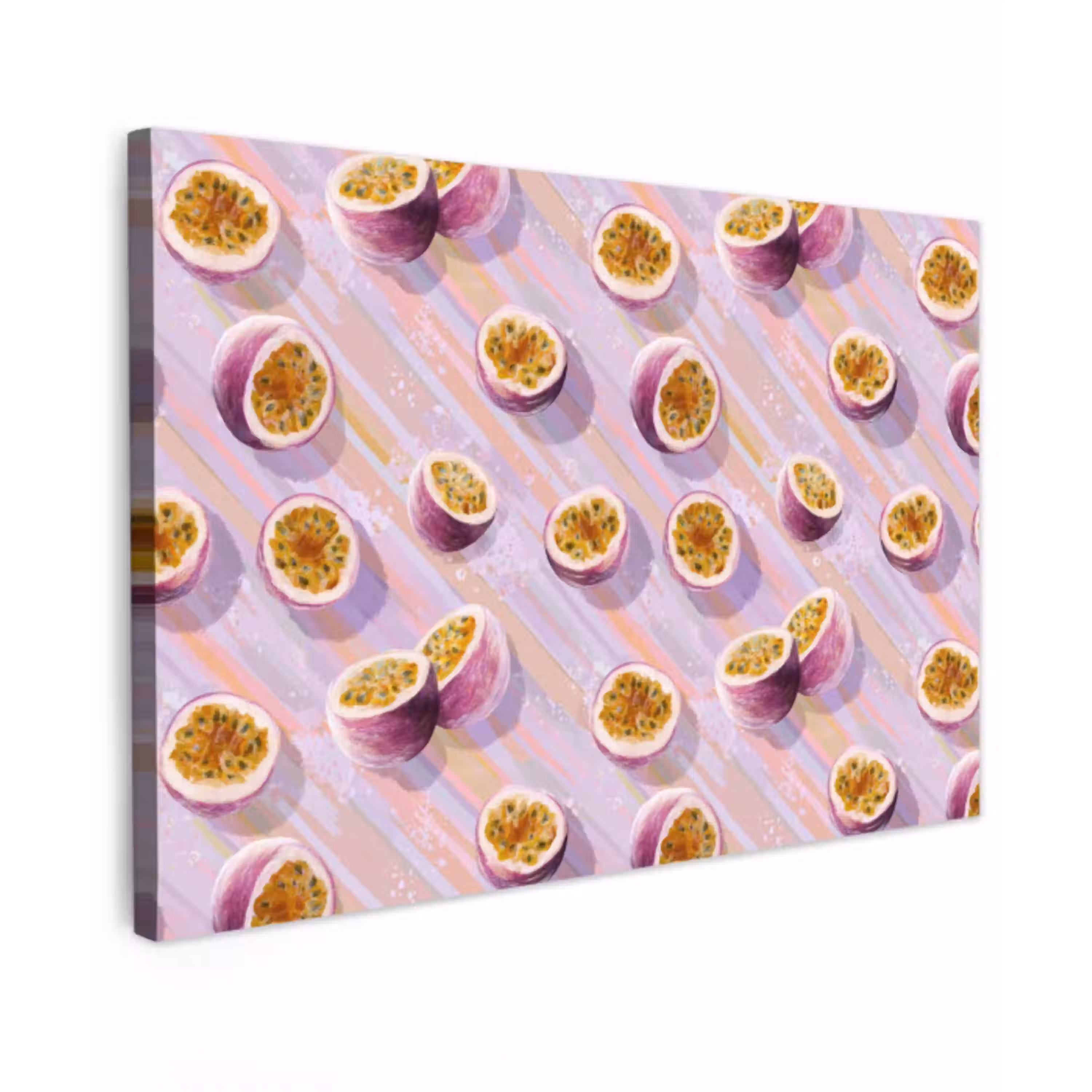 Passievrucht - Tropisch - Paars Tuinposter op houten frame 2 cm dik klein 845 -3d