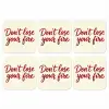 Don't lose your fire - Rood - Wit - Minimalistisch onderzetter kurk middel -3d