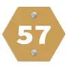 Mosterdgeel - Traditioneel Naambord Hexagon klein -3d