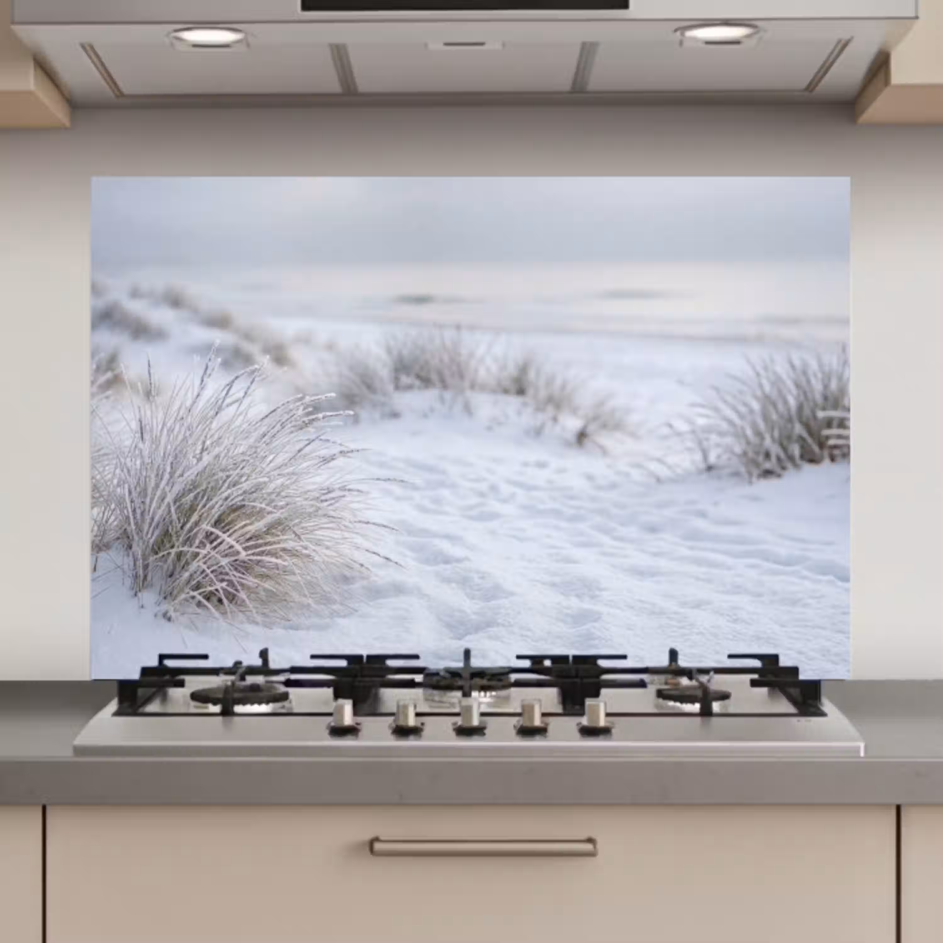 Duinen - Sneeuw - Strand - Winter - Serene keuken achterwand spatscherm klein -3d_website