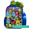 Monsters met Felle Kleuren Kinderrugzak - Blauw middel -inhoud_UK