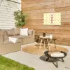 Swag - Roze - Stippen - Geel Tuinposter op houten frame 2 cm dik klein -sfeer2