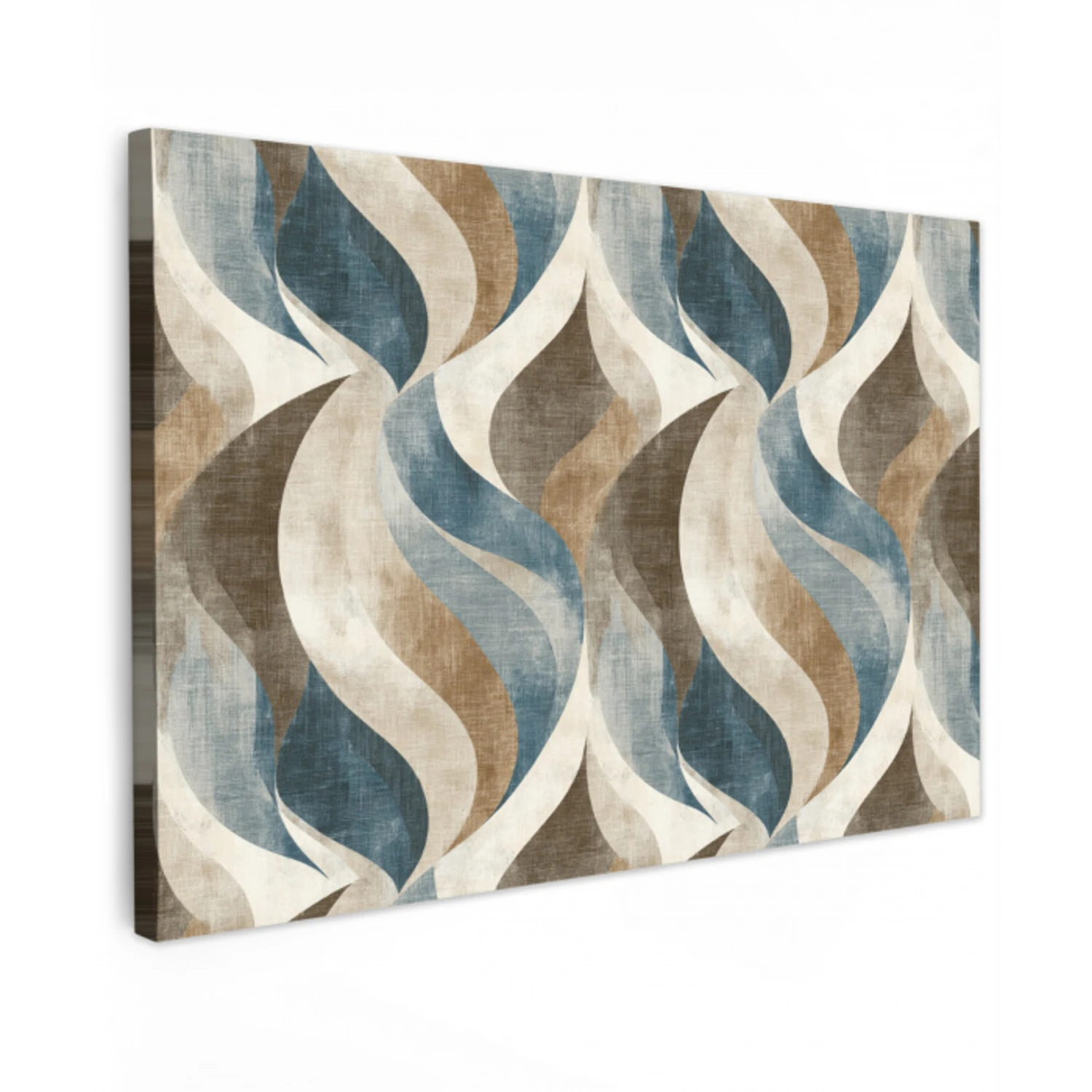 Abstract - Golven - Kleurrijk canvas 2cm klein 34 -z3d