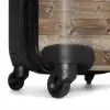 Verweerde houten planken met grillige noesten NBS - Handbagage koffer - Volwassenen Unisex middel -wiel