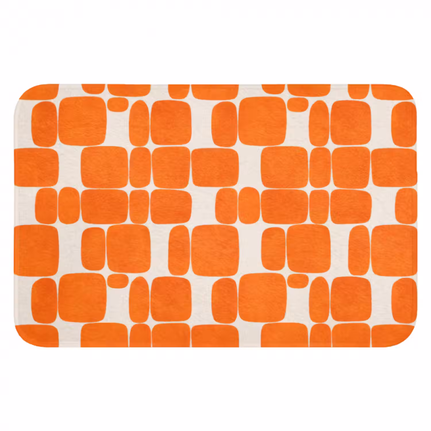 Badematte - Muster - Retro - Orange