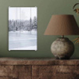 Meer - Dennen - IJs - Winter - Rustgevend plexiglas 5mm klein -sfeer3