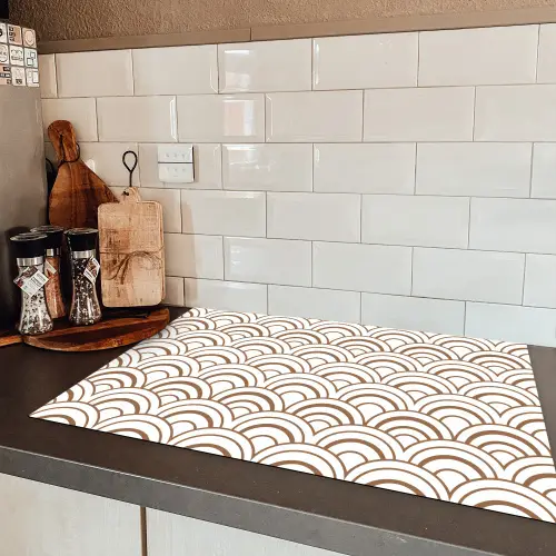 Klassiek - Motief - Terracotta Inductie beschermer vinyl 3mm klein 276 -sfeer3