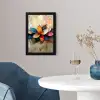 Bloem - Abstract - Kleurrijk - Bladeren fotolijst zwart zonder passe partout klein -sfeer4