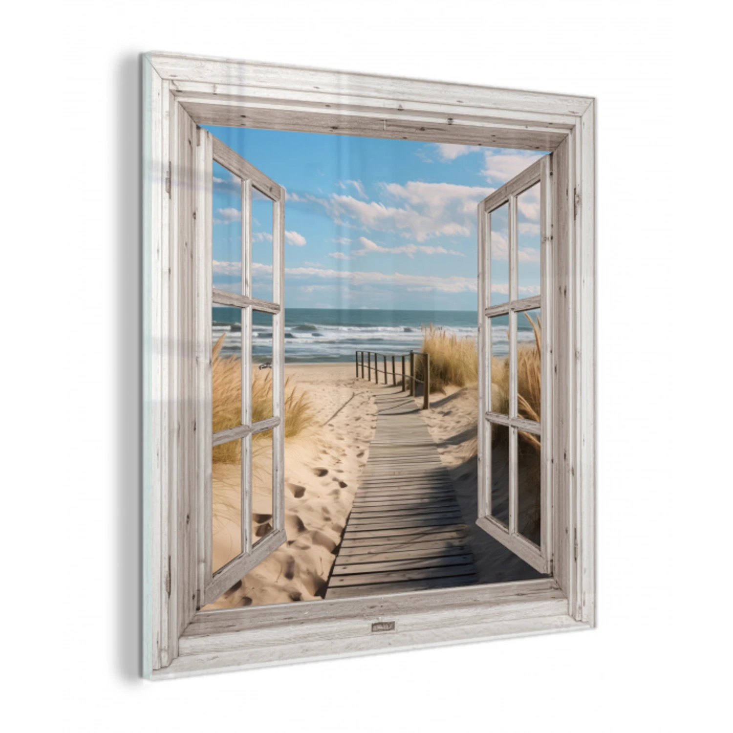 Raam - Zee - Kust - Natuur - Doorkijk - Strand - Waddenzee plexiglas 5mm klein -z3d