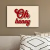 Oh honey - Rood - Schaduw canvas 2cm klein -sfeer3