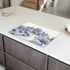Rustiek - Landgoed - Blauw Inductie beschermer vinyl 3mm klein -sfeer8