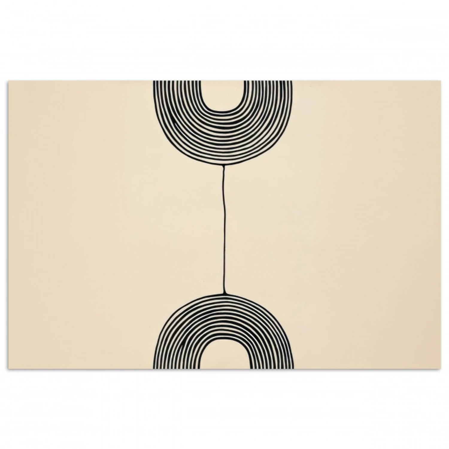 Geometrische bogen - Minimalistisch - Symmetrisch poster papier klein -3d