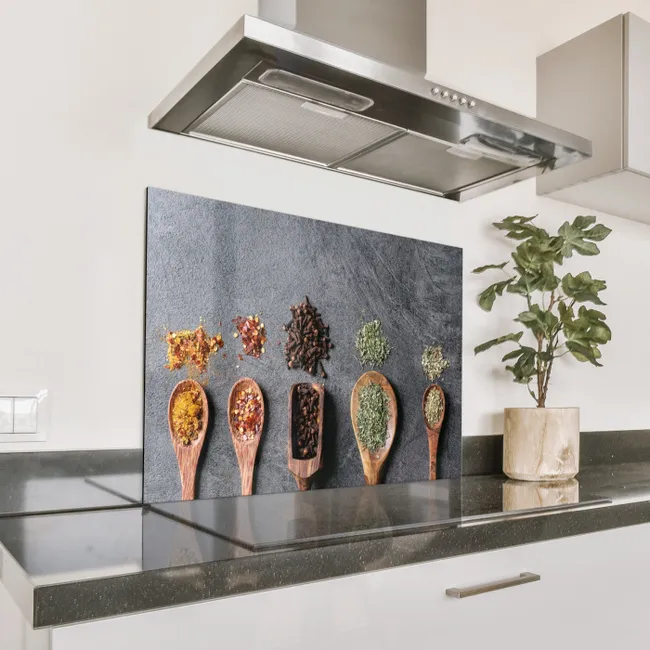 Spritzschutz Küche - Kräuter-Arsenal