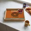 Donut - Spikkels - Kleurrijk - Quote Dienblad Rechthoek middel -sfeer2
