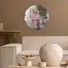 Ochtendjas - Krulspelden - Roze Akoestische PET Vilt - Rond klein -sfeer1