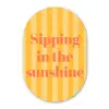 Gestreept - Geel - Sunshine - Letters Wandcirkel Ovaal Forex klein -3d