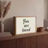 Minimalistisch - Beige - Love Light Box met batterij (Wandlamp) middel -sfeer2