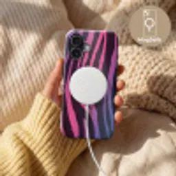 Zebraprint - Roze - Paars - Dierenprint Toughcase MagSafe Apple iPhone 17 klein -USP_MagsafeV