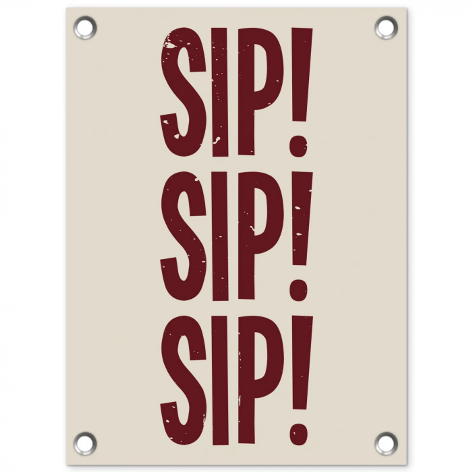 Japandi - Vintage - Decoratie - Rood tuinposter los doek klein -3d