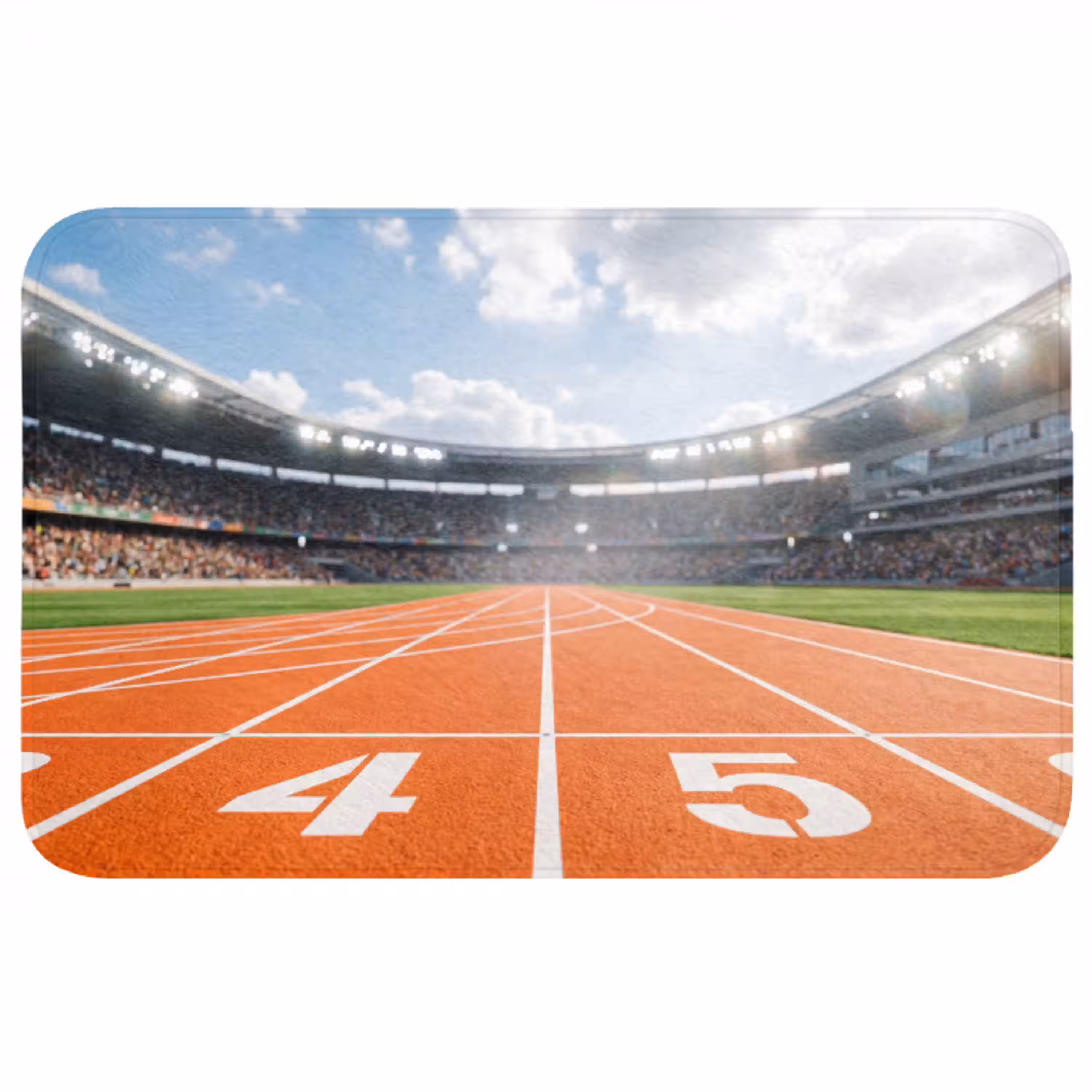 Sintelbaan - Stadion - Sport -Oranje Badmat middel -3d