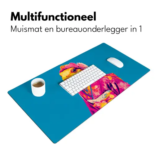 Bloemenkrans - Hagedis - Kimono - Paars Muismat XXL klein -sfeer4