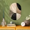 Abstract - Vlakken - Zwart - Rond Wandcirkel Ovaal Forex klein -sfeer2