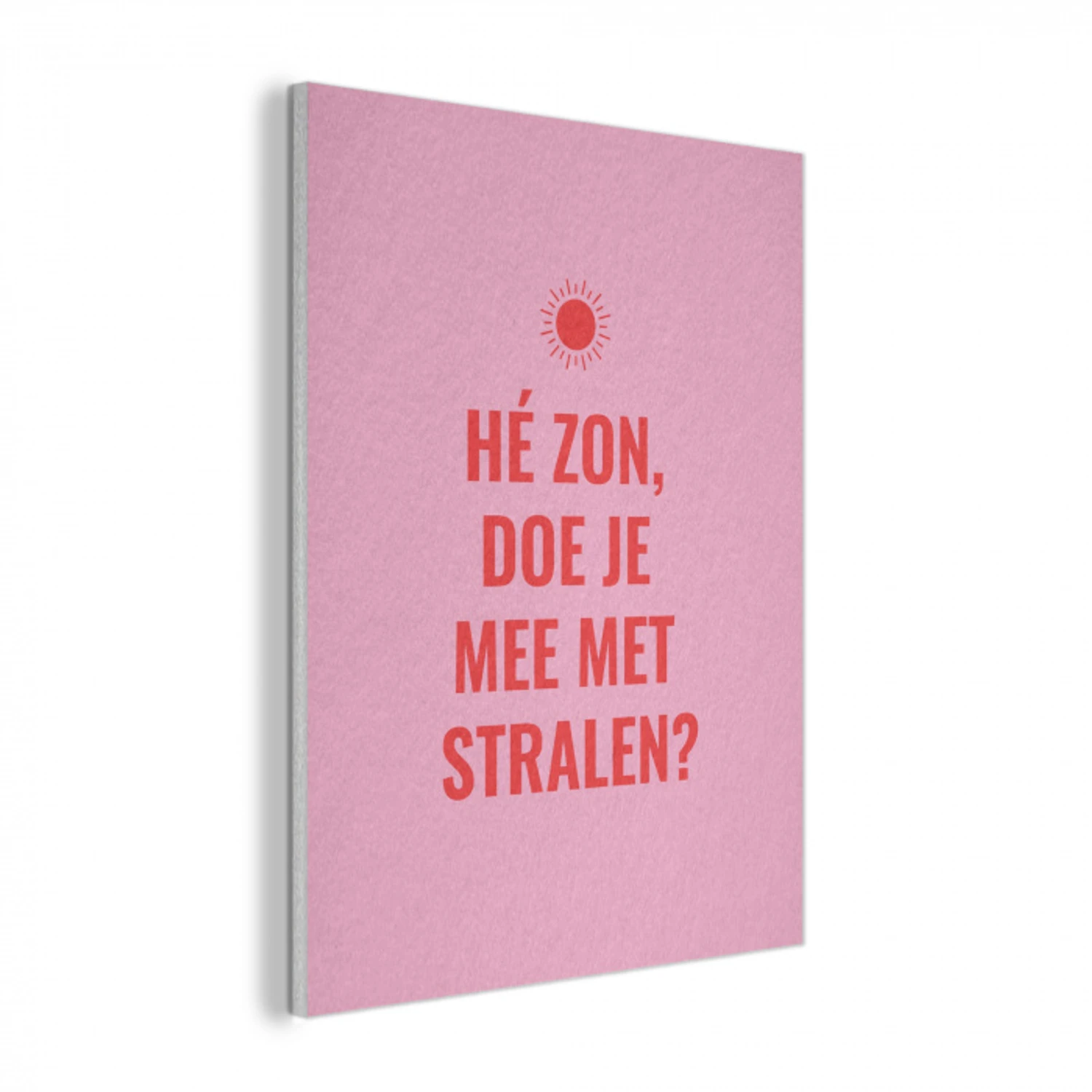 Roze - Zon - Quote PET vilt klein -3d