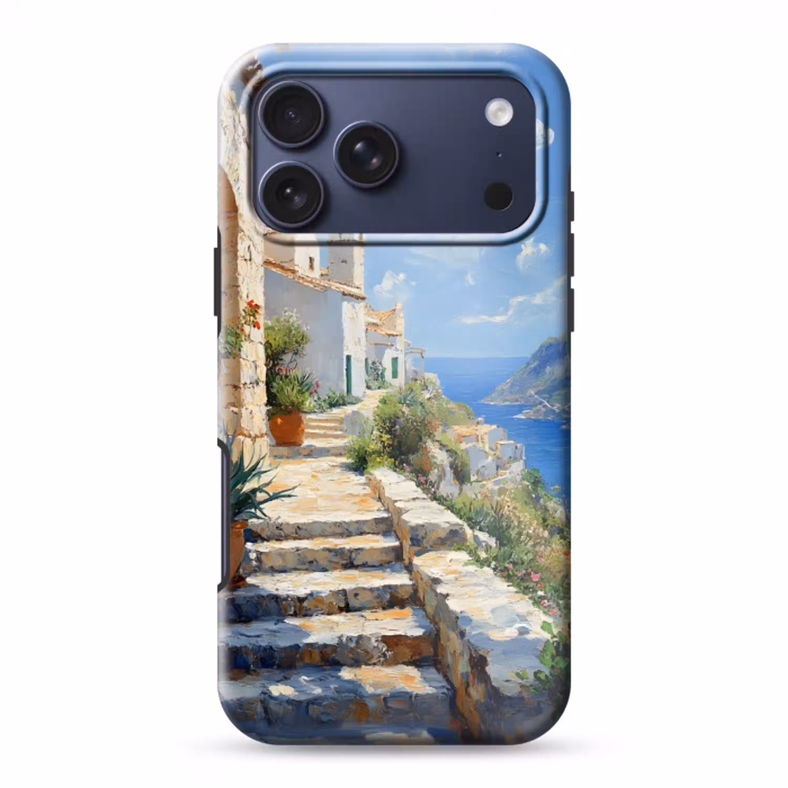 Trap - Huizen - Berglandschap - Zee Toughcase MagSafe Apple iPhone 17 Pro Max klein -3d