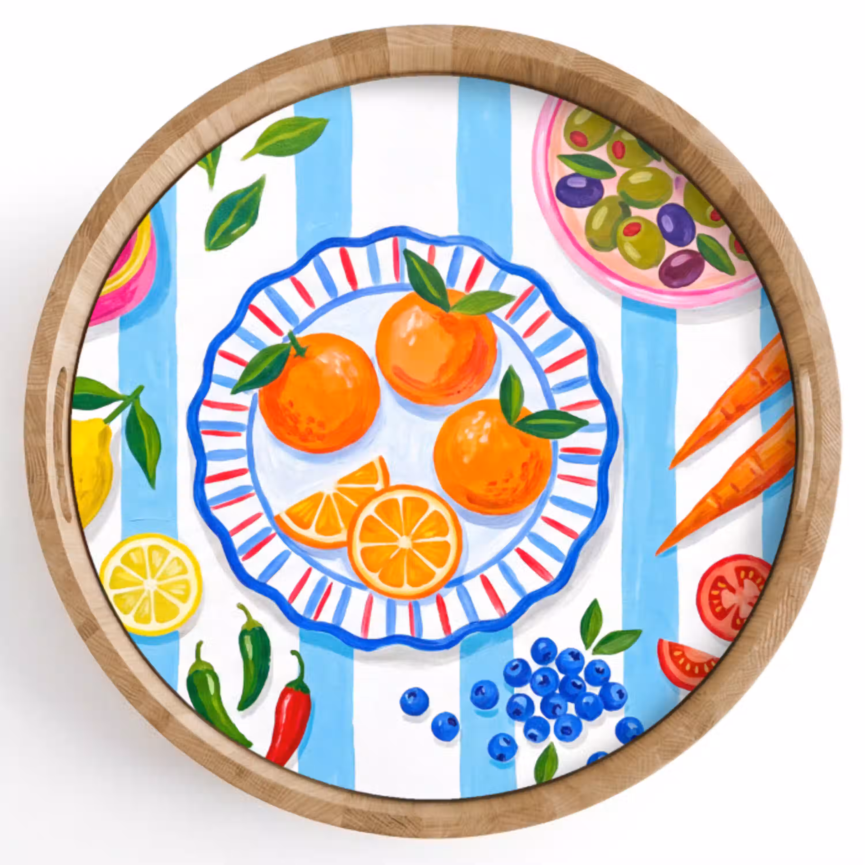 Eten - Vers - Illustratie Dienblad Rond middel -z3d_shopping