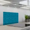 Turquoise - Heuvels - Bloemen keuken achterwand spatscherm klein 900 -3d_schuin