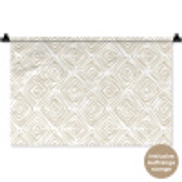 Abstract - Ruit - Beige Wandkleed katoen klein 269 -t3d_DE